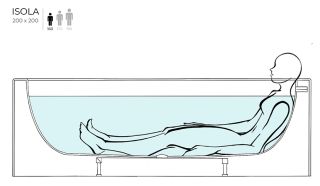 Ванна из искусственного камня Salini Isola S-Sense 101111M 200см белый матовый